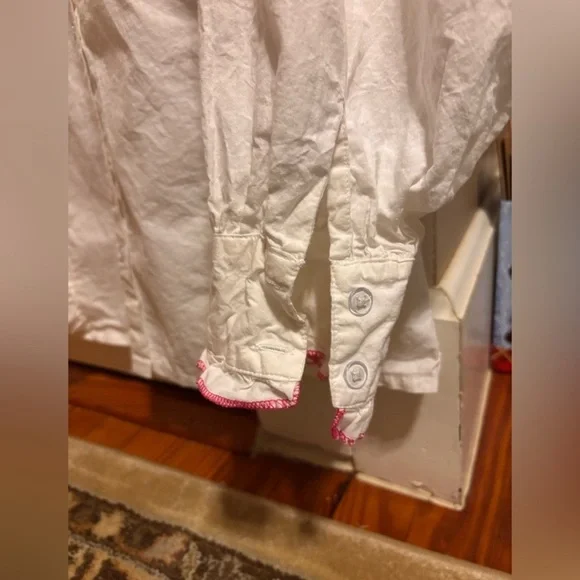 Fox & Hen white Blouse with Pink edging - Picture 6 of 8